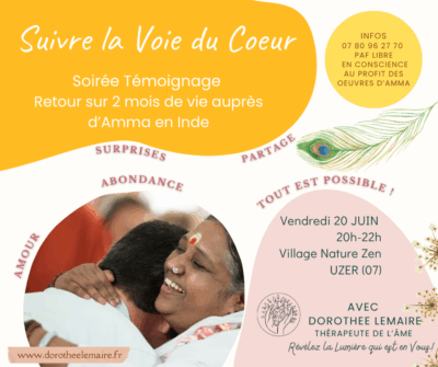 Soirée témoignage Amma