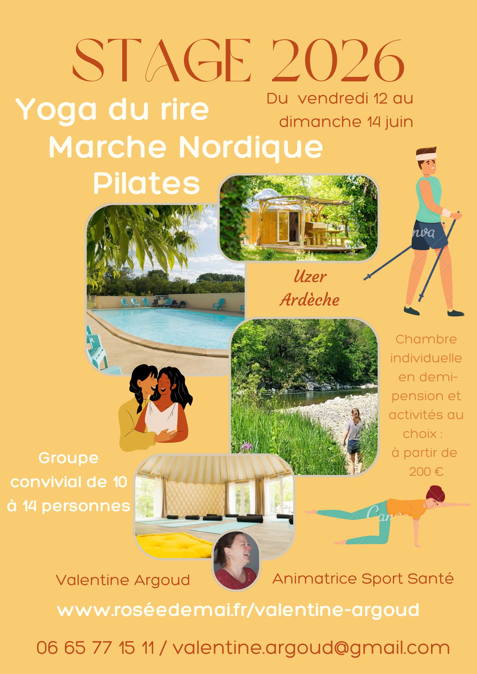 Stage yoga du rire - village nature zen - ardeche
