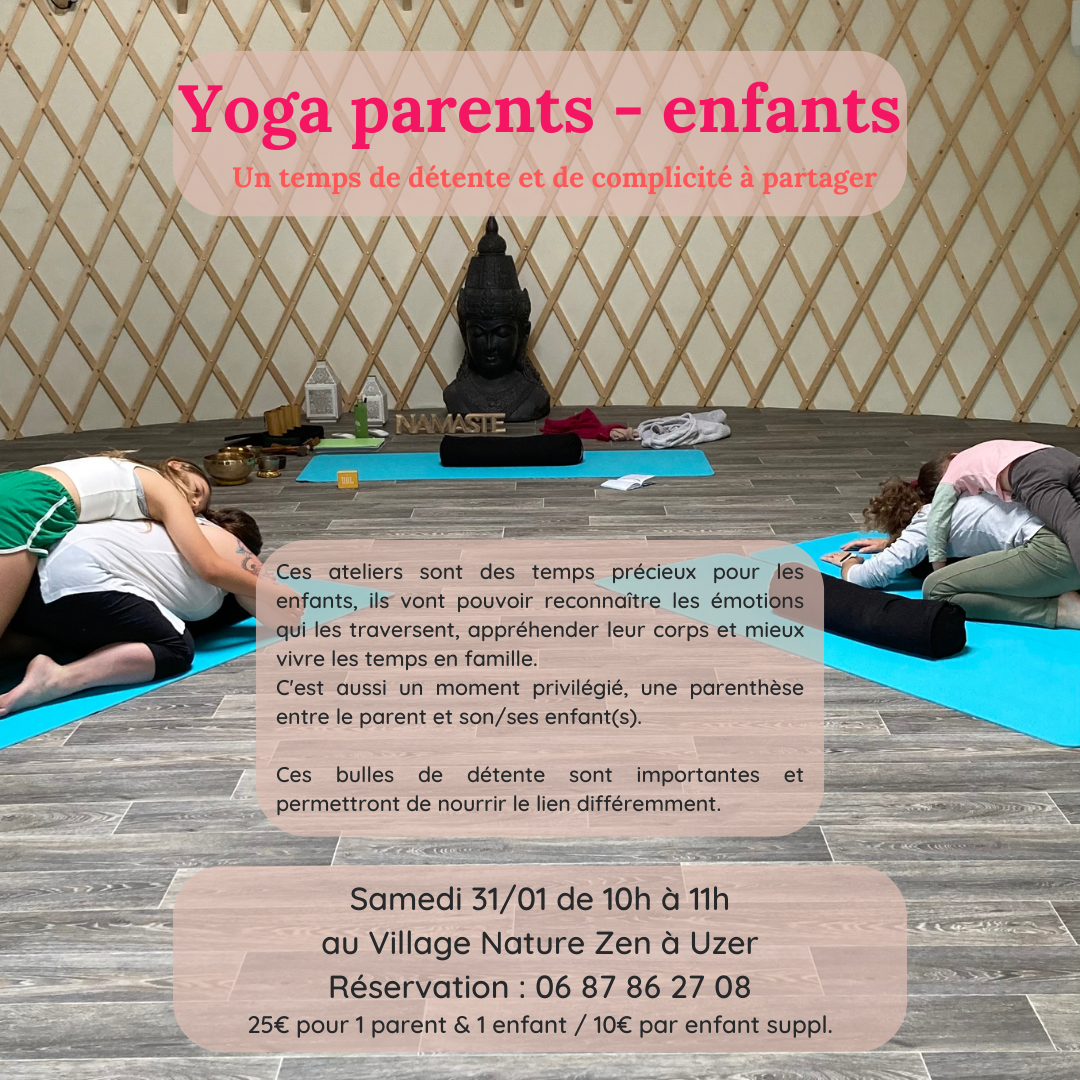 yoga parents enfants - village nature zen - ardeche